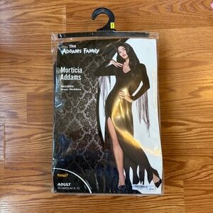 Morticia Addams Family Costume Spirit Halloween Women's Medium Necklace Dress